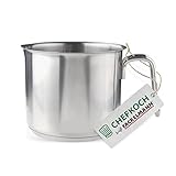 FACKELMANN Chefkoch Milch-Topf Ø14 cm München aus Edelstahl – Hochwertiger Kochtopf Ausschüttfunktion – Für alle Herdarten geeignet (auch Induktion) – Topf ca. 1,8 Liter