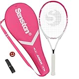 Senston Tennisschläger 68,6 cm, S700 Professioneller Tennis Schläger mit guter Kontrolle und gutem Grip, mit Tennistasche und Vibrationsdämpfer,pink
