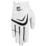 SAWANS Golfhandschuh für Herren, für die Linke und rechte Hand, Rutschfester Ledergriff, Golfhandschuhe für jedes Wetter, weich, langlebig (Weiß, S, Rechte Hand (für Linkshänder-Golfer))