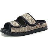 Diabetiker Hausschuhe Damen Herren Extra Breite Passform Geschwollene Füße Sandalen Schuhe Chirurgie Schuhe Memory Foam Sandalen Verstellbare Offene Zehen Sandalen Arthritis Ödeme Schuhe Komfort