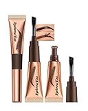 Augenbrauen Gel Tint Peel Off, Augenbrauenfarbe Stift Gel, Trocknender & Wischfester Kajalstift Pencil, Wasserfester Lidschatten für Ein Alltägliches Lang Anhaltendes Augen Makeup (Dunkelbraun, 2PCS)