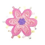 WeddHuis 1 Stück Baby Schmusetuch,Plüsch Komfort Schnuffeltuch für Neugeborene,Weich & Waschbar Kuscheltuch Schlaftier für Babys und Kleinkinder,Spielzeug 0+ Monate,lila + rosa Etikett