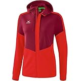 Erima Damen Squad Trainings Jacke (1032061), bordeaux/rot, 42