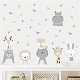 Sarah Duke Wandsticker Wald Tiere Kinder Wandtattoo, Stern Wandaufkleber DIY Kinderzimmer Deko Aufkleber, Kinder Babyzimmer Wohnzimmer Schlafzimmer (A)