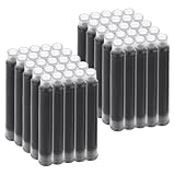 Amaxiu 50 Stück 3.4 mm Schwarze Füllfederhalter Tintenpatronen, 3.4mm Bohrungsdurchmesser Füllfederhalter Tintennachfüllungen kompatibel mit Kalligraphie Stiften Füllfederhalter