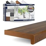 TJ Fensterbank Innen I 10 x 60 cm I Eiche Gold I hochwertige PVC Fensterbank mit Seitenabschluss I Fensterbrett kratzfest & feuchtigkeitsundurchlässig I pflegeleichter & langlebiger Fenstersims Innen