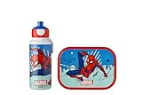 Mepal - Lunch-Set Campus - Lunch-Set für Kinder mit Pop-up Trinkflasche & Lunch Box - Lunch-Set für die Schule oder unterwegs - Spülmaschinenfest & BPA-frei - 400 ml + 750 ml - Spiderman