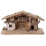 Woidwerk Manufaktur Weihnachtskrippe Krippe Krippenstall (W30) Weihnachten Weihnachtskrippen Krippenfiguren Tischkrippe