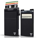 TOYFID Minimalistische Brieftasche-RFID-Schutz-Kartenhalter-Pop up Geldbörse-Schlankes Kreditkartenetui mit Münzfach