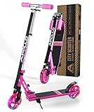 Apollo Skyracer City Roller mit LED Leuchträdern | Roller Kinder 6 Jahre | City Scooter mit Federung | Tretroller für Kinder und Teens | Kinder Roller klappbar und höhenverstellbar