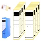 LIQWEI 100 Stück Ordnerrücken Selbstklebend Set, 2 Größen Ordner Rückenschilder Klebeetiketten, Weiß Ordner Etiketten für Standardordner Schmale und Breit Ordner-Archivierung (19 x 5,4cm, 19 x 3,6cm)