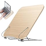 Verstellbarer Buchständer, Seitenclip, Dokumentenhalter 12-fach verstellbar, Laptop-Ständer, Skizzen-Zeichenbrett, Küche, Kochen, Rezeptregal zum Schreiben und Lesen