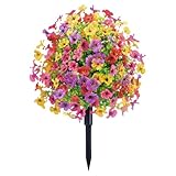 Générique Frühlingsgartenstecker | Blumengartenstäbe 60 cm | Blumenstrauß violett mehrfarbig UV-beständig ohne Verfärbung für Hochzeit Bauernhof Garten