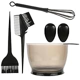 Amotorfly Haarfärbepinsel Haare Faerben Set, 5 Stück Färbepinsel Haare Färben Zubehör, Doppelseitige Bürste, Färbeschale, Färbebürste, Ohrabdeckung für Friseursalon und Zuhause