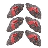 STOBAZA 6 Stück 35CM hoher Modell eines Vulkanausbruchs Realistische Eruption Simulation aus langlebigem Kunststoff für Wissenschaftsunterricht Dekoration und Sammler Set mit 6 Stück