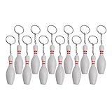 12Pcs Bowling Anhänger Schlüsselring Bowling Pin Schlüssel Schlüsselbund Dekoration Zubehör Für Tasche Charme Schlüsselbund Anhänger
