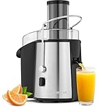 Clatronic Entsafter | ganze Früchte zerkleinern | großer Einfüllschacht | Slow Juicer | Tropfstopp für sauberes Arbeiten | einfache Reinigung | 1000W | Entsafter Gemüse und Obst | Juicer | AE 3532