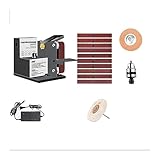 POOIQX 350W Mini elektrische Bandschleifer stufenlose Geschwindigkeitsregulierung Stein Metall Polieren Schleifmaschine Cutter Spitzer Schleifmaschine,Bequem Und Stabil(B)