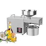 610W Elektrische Ölpresse Maschine Hohe Ölausbeute Extraktor Haushalt Automatische Ölpresse Maschine für Avocado Flachs Erdnuss Rizinus Hanfsamen Olive Kokosnuss Walnuss