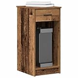Computerschrank mit Schublade, Altholz-Optik, 35x45x77 cm, robuster Holzwerkstoff, vielseitig für Heimbüro, ideal als Computer Desk mit Stauraum