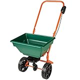 tectake 402424 Streuwagen mit 25 Liter Fassungsvermögen, vielseitig einsetzbar, große Räder für leichtes Vorankommen