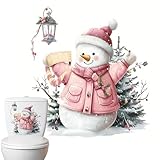 JINGLING Niedliche Aufkleber - Badezimmer Wandaufkleber - Haftende Klodeckel Deko Für Wohnung Hotel Badezimmer Weihnachtsdekoration