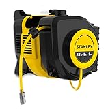 Stanley Luftkompressor SXCMS15WE 8215400ST - Kompressor 8 Bar - 160L/Min Saugleistung - Ölfrei - Luftschlauch 9M - Schwarz/Gelb