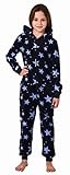 Mädchen Jumpsuit Overall Schlafanzug Pyjama Langarm in Sterne Optik - 202 467 97 961, Farbe:Marine, Größe:164
