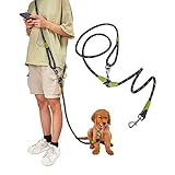 Hands Free Hundeleine für große 220cm Seil Crossbody Hundeleine Reflektierend für große mittlere kleine Hunde Gehen,Joggen und Laufen