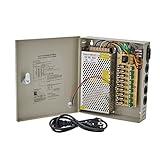 Weishuo CCTV Netzteil 12V 10A DC 120W 9 Kanal Netzteil Kasten Kamera Videoüberwachung Leistungsnetzteil AC-Stecker