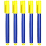 5 Stück Geldscheinprüfer Stift,Falschgeld Marker Stifte,Falschgeld Stift,Erkennung Banknoten Stift,Stift zur Erkennung gefälschter Geldscheine,für US-Dollar, Euro, Pfund, Yen, Won us