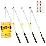 Heelay® 4er LED Laternenstab Elektrisch 50cm für St Martin, LED Laternenstab Electric 50cm Sankt Martin Laterne Kinder Elektrischer Stab für Laternenumzüge Kinder Martinsumzüge Kostümpartys