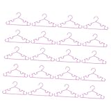 NIYANGLE 20 Stück Kleiderbügel Kunststoff rutschfest Kleiderbügel für Junge Mädchen und Kleinkinder in Rosa Platzsparend und Robust für Kinderkleidung im Kleiderschrank