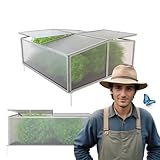 GARMIO® Gewächshaus Calla Klein, Alu Frühbeet, Mini-Gewächshaus, Treibhaus, Frühbeetkasten, Pflanzenbeet, Anzuchtbeet für Garten, mit 4X Hering als Sicherung