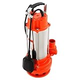 Schmutzwasserpumpe 2200W 26 m³/h mit Schwimmerschalter max. Förderhöhe 25m wasserpumpe tauchpumpe, für Freien Keller Abwasserteiche Abwasserarbeiten (orange)