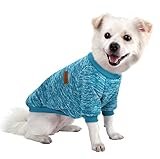HuaLiSiJi Hundepullover Kleine Hunde Chihuahua Pullover Hunde Hoodie Hunde Strickpullover,Elastizität Der Stoff ist Ziemlich Bequem Weich und Warm Leicht zu Tragen (Blau, XL)