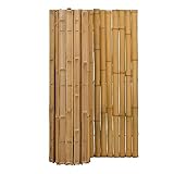 DE-COmmerce® Sichtschutz aus Bambus BARU Halbschalenzaun Gartenzaun Windschutz Zaun Bambusmatte Nature (HxB) 100 cm x 180 cm