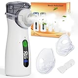InhaliergeräTe FüR Erwachsene，InhalationsgeräT Kinder Mit Tragbar USB Elektrische Inhalatoren，Nebulizer Inhalator Mit Led-Timer，Vernebler InhaliergeräT Zur Linderung Von Atemwegsinfektionen (Grau)