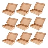 HOMOCONO 20 Stück Kartons Wellpappe Kartons Schuhkartons Karton Kleine Umzugskartons Verpackungskartons Versand Wiederverkäuferkartons Kleine Versandkartons Mit Deckel Hellbraunes Papier