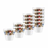 Seltmann Weiden Compact Bayern Stamper 12er Set, 50 ml, Schnapsgläser für 4 cl, Traditionelles Design, Porzellan, Mehrfarbig