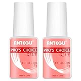 Bodiiwuliu Nagelkleber, 2 Stück Nagelkleber 7g mit Pinsel, Nagelkleber für Kunstnägel, Extra Stark Nagelkleber für Tips Tip Kleber,für Nageldesign