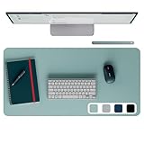 Leitz Schreibtischunterlage, Wasserabweisende Schreibtischmatte, Rutschfeste Tischunterlage für Schreibtisch, Tastatur und Maus, Langlebig, Mint, 80 x 40 cm, 53820051