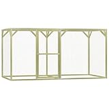 Gecheer Outdoor Hühnerkäfig Hühnerstall Freilaufgehege 3x1,5x1,5 m Stahl