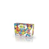 Meli Konstruktionsbausteine Basic 150 | Steckbausteine für Kinder ab 3 Jahre | Kreatives Bauen in 2D & 3D | 150 Teile in 12 Farben | Fördert Motorik & Fantasie