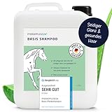 Mildes Pferdeshampoo - Basis Pferde Shampoo 0,5l, 2,5l, 5l & 10l pH Neutral - Seidiger Glanz, leichte Kämmbarkeit & sichtbar gesundes Haar - Pferdepflege von Pferdepflege24-5l