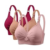 Bustier Damen Ohne Bügel 3Er Pack Starker Halt Damen-BHS Sexy Bralette Comfit BH-Set Seamless Bügelloser BH Atmungsaktiv Women Bra Bequem Bügellos Bustier Klassische Bras Für Alltag Kleidung