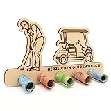 ZUKLA kleine Verpackung für Geldgeschenke - Geschenk für Golfer - Geldgeschenk Verpackung Holz - Handmade