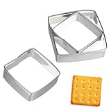 TOYANDONA 6 Stück Teiliges Quadratische Ausstechformen aus Edelstahl Langlebige Keks ausstecher Rostfrei Einfache Reinigung Platzsparend für Backen und Fondant dekoration