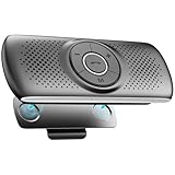 AGPTEK Freisprecheinrichtung für Auto, Bluetooth 5.0, integriertes Mikrofon, mit Clip für GPS, Musik, TF-Kartenslot, automatische Wiederverbindung, Lautsprecher, Auto, IOS Siri & Google Assistant