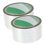 Tofficu 2 Rollen Packbänder Für Festival Bopp Buntes Klebeband Mit Motiven Silbernes Mundband Doppelseitiges Durchsichtiges Klebeband